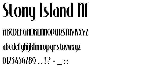 Stony Island NF font